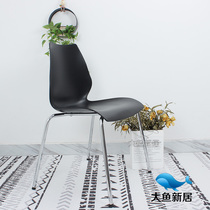 Chair backrest stool Plastic dining chair Adult modern simple training creative leisure negotiation Home restaurant