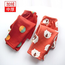 Winter girls boys wear children's velvet autumn pants pyjamas girls leggings baby padded autumn pants