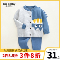 Baby Sweater Autumn Mens Baby Knitting Set Female Infant Long Sleeve Wool Clothes Children Cardigan Jacket