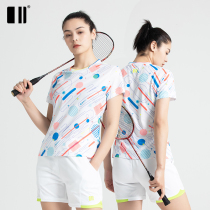 New single double number badminton suit short sleeve suit mens speed dry and breathable table tennis clothes suit womens spring and summer