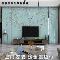 Brief Flower Bird 8D WOOD AND WOOD FIBERBOARD TV BACKGROUND WALL NEW CHINESE STYLE SOFA WALL INTEGRATED WALL PANEL BEDROOM WALL PANEL