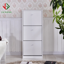 Plate-type combination tipping bucket turning door three-door shoe cabinet combination ultra-thin porch shoe cabinet two-door three-door shoe cabinet