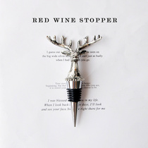 Retro European palace style stereo deer head high - end creative wine plug - up winery hotel decoration furnishings