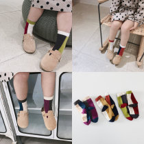 Goodhome 2019 spring children vertical color socks Boys Boys Girls Joker cotton socks Korean version