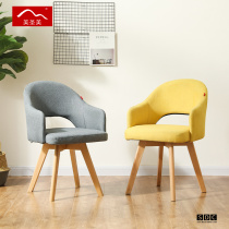 ins net red dining chair leaning back chair sub economy type Nordic wind chair single creative bedroom desk chair solid wood