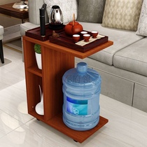 Coffee table high feet movable kung fu tea table put bottled water cabinet bottled water wall small storage cabinet home