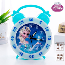 Childrens creative small alarm clock student cartoon mute alarm clock Fashion cute bedroom bedside lazy people ice and snow alarm clock