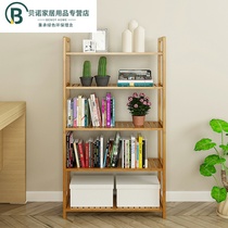  Nanzhu storage rack Simple living room partition Bedroom solid wood room storage rack Bedside floor-to-ceiling multi-layer storage rack