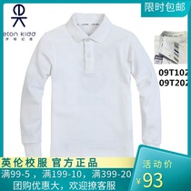 Eaton Gide Girls long-sleeved T-shirt primary and secondary school school uniform Boys sports POLO shirt spring and autumn cotton 09T102