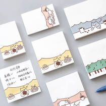 Morning light stationery cute cat Post-it notes hipster students N times Post note note note note note note Post
