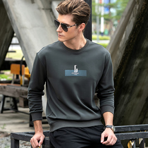 Long sleeve t-shirt male 2021 spring and autumn season thin trendy casual round collar sweatshirt male outwear printed undershirt tide