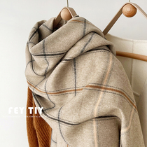 Neutral Wind ~ Air Conditioning Room Guard Neck Shawl Female Fall Korean Version Imitation Cashmere Plaid Scarf Womens Winter 100 Hitch Collar