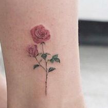 Rose flower tattoo stickers durable waterproof lifelike tattoo stickers hipster cute