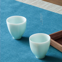 Celadon kung fu tea set teacup Master Cup LOGO gift customization company shop opening activities accompanied by hand gift