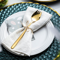 Creative 304 stainless steel dessert fork spoon one eating noodles spoon salad fork spoon long handle dual use soup spoon Fork