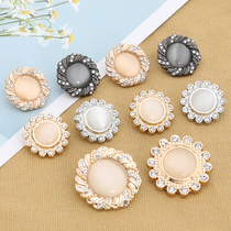 Pearlescent button male and female cardiovert sweater upscale decorative buckle clothes cashmere big coat 100 lap child button accessories