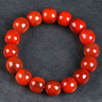 68 68 53 gr (Jiukou Old Type) Oil Runway Color Bright Flame Veins South Red Agate Old Hand Chain Bracelet