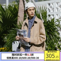 PSO Brand multi-pocket tooling jacket mens spring and autumn Japanese couples tide card coach jacket loose