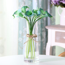 Modern Jane European glass transparent hemp vase simulation flower set Fashion Delivery Living room dining room decoration