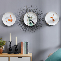 Wall Living room wall-hanging decoration Nordic minimalist walls Wall Decorated Ceramic Pan Creative Elk Restaurant Wall Decorative Pendant