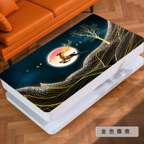 Chinese Net red waterproof printing coffee table table mat table rectangular oil-proof living room table cloth anti-hot thick PVC New