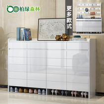 Door shoe cabinet Simple modern foyer cabinet Simple shoe cabinet large capacity locker white paint partition household shoe cabinet