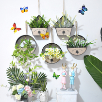 Wall hanging flower pot hanging basket hanging wall hanging Nordic garden wall simulation plant flower art wall hanging basket