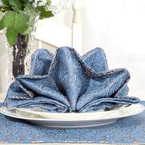 European hotel special mouth cloth Western folding flower household cup cloth Water absorption does not lose hair Red wine glass placemat cloth napkin