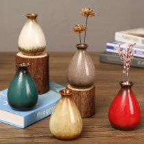 Nordic minimalist Ceramic Vase ornaments living room table dried flower decoration red small porcelain bottle Chinese desktop vase
