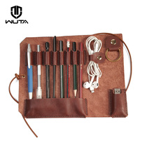Punched pen curtain stationery bag leather material bag DIY handmade leather semi-finished Mbox leather WT766