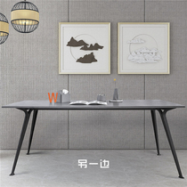 On the other side of the cement simple desk decoration ins Nordic dining table small family luxury modern simplicity