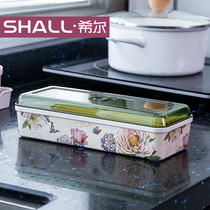 Chopstick basket Drain chopstick tube Spoon Chopstick box with lid Plastic storage box Household portable dustproof kitchen chopstick cage