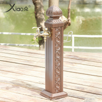 Red Anti-splash water thrust pool pile of vertical outdoor faucet column outdoor garden anti-splash water thrust