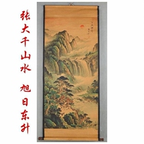 Antique painting of the country famous painting of Zhangdong Zhongdong Shanghai painting decoration scroll for old living room hanging painting scroll