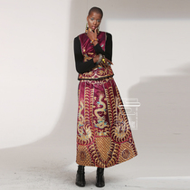  Cloud decoration totem original design womens horse clip spring and autumn ethnic style handmade old embroidery plate Golden dragon thin vest waistcoat