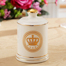 European-style toothpick box ceramic toothpick box living room creative toothpick box household personalized toothpick cotton swab box combination set