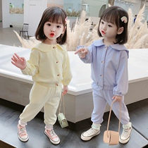 Baby Spring Dress Girl Suit 2022 New 1 Ocean Gas 2 Children Fashion 3 Children Spring Autumn Girl Clothes Tide 4 years old
