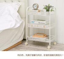 Dining table roller small storage rack Simple shelf Beauty dormitory with wheels Debris Layered dining car bookshelf Office