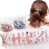 ins teenage girl powder rubber fascia hair leather fascia Jane about high play hair rope cute Korean version hair accessories hair ring head rope woman