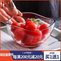 (Buy 1 get 1 free)LAV imported glass bowl Salad rice bowl Small bowl Dipping sauce seasoning bowl Transparent European Dessert bowl