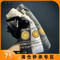 卫衣男春秋2022新款ins潮牌圆领印花字母长袖宽松美式纯色上衣帅