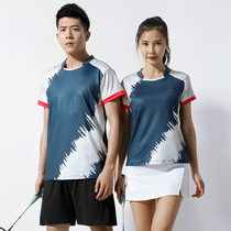 Summer badminton suit set mens and womens table tennis suit couples game sportswear custom breathable quick-drying