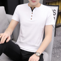 Mens short sleeve T-shirt 2020 new ice silk fabric Tide brand Cotton body shirt thin model summer mens trend half sleeve