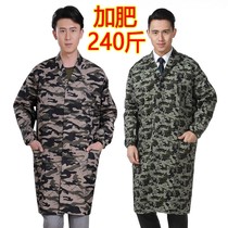 Long shirt plus fat big camouflage long handling overalls big gown mens clothes womens farm labor insurance