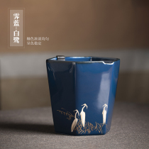 Dry tea residue cylinder Waste water cylinder Japanese built water ceramic cup washing small tea washing kettle Pen washing Kung Fu tea accessories