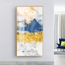 Nordic style porch decorative painting living room entrance fantasy hanging painting modern simple entrance aisle corridor Vertical mural