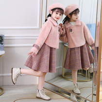 Girls dress winter new childrens winter dress winter dress childrens autumn winter suit winter style princess dress winter