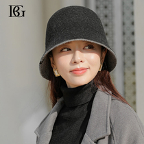 Fishermans hat lady autumn and winter woolen hat face small Korean version fashion wild winter elegant retro basin hat