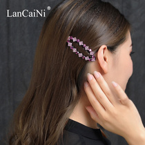Hairpin word clip rhinestone BB clip headdress Korean simple style bangs top clip temperament hair card broken hair edge clip clip