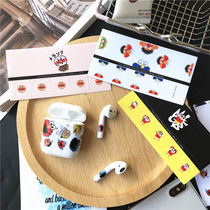  Apple wireless Bluetooth headset AirPods 2nd generation protection color stickers without leaving marks Reuse cartoon accessories